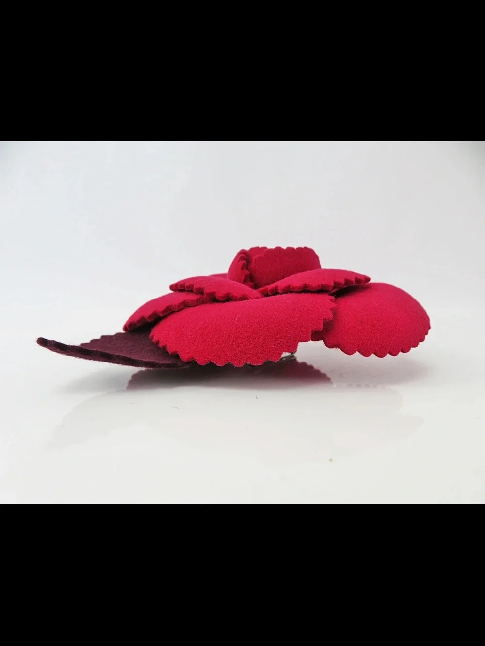 CHANEL Pink and Deep Plum Camellia Brooch